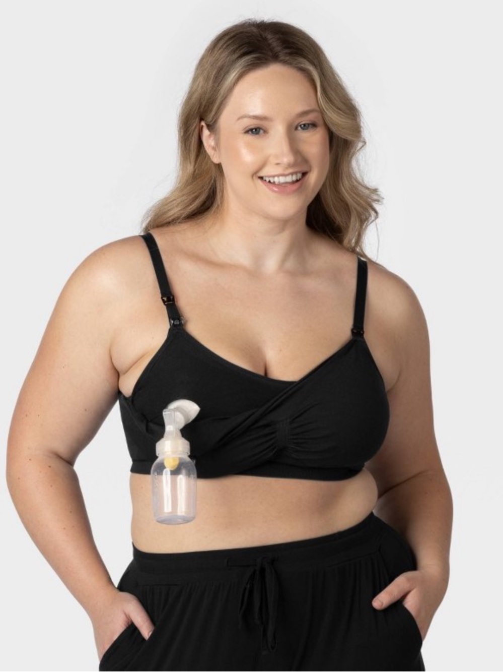 Kindred Bravely Hands-Free Pumping & Nursing Bra Black M Regular NWT - KB2 - Picture 2 of 10